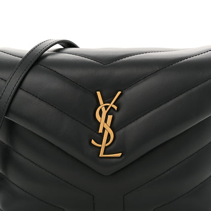 Saint Laurent Calfskin Y Quilted Monogram Toy Loulou Crossbody Bag Black 8 of 11