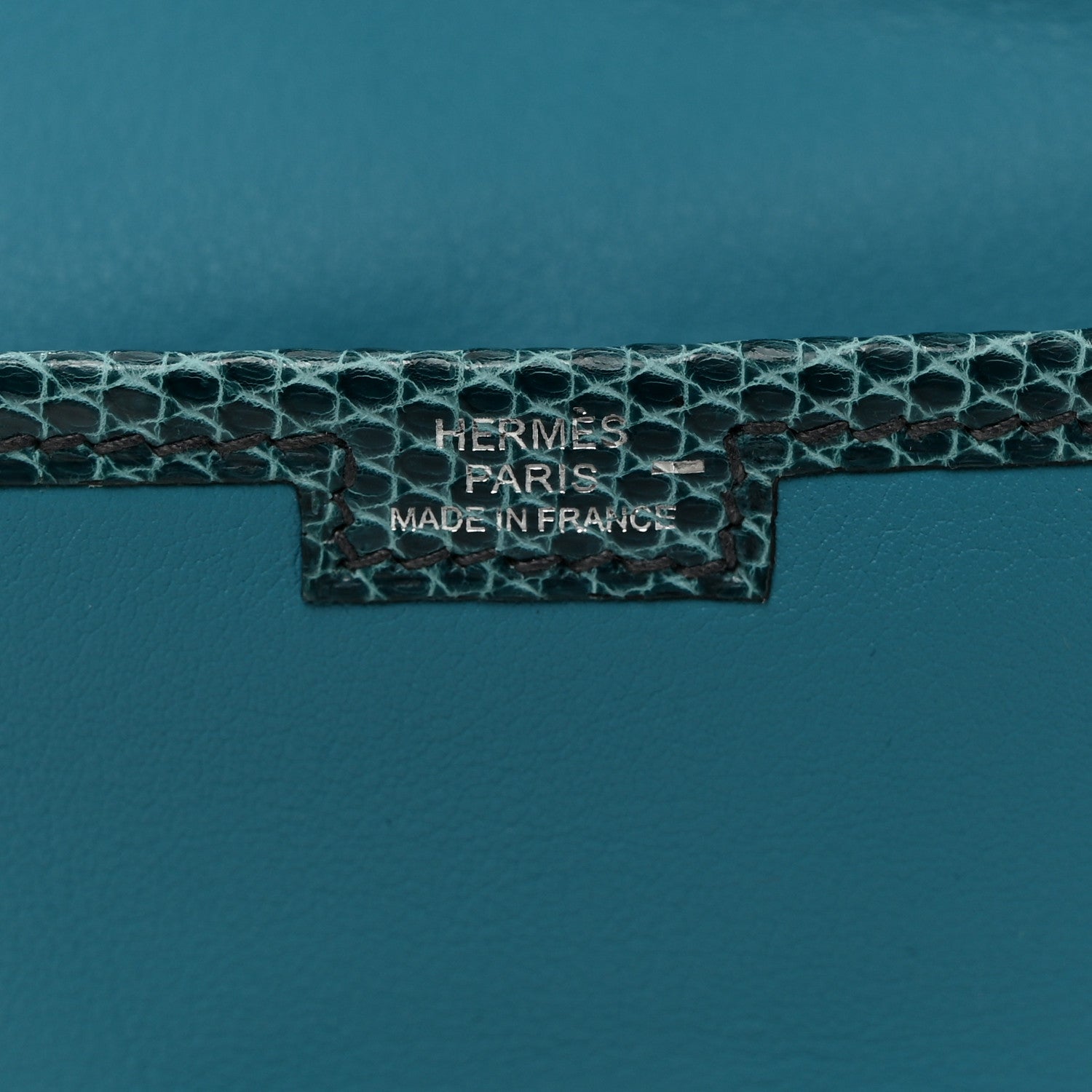 Hermes Swift Lizard Jige Elan Touch Duo Clutch Bleu Paon Mykonos 7 of 7
