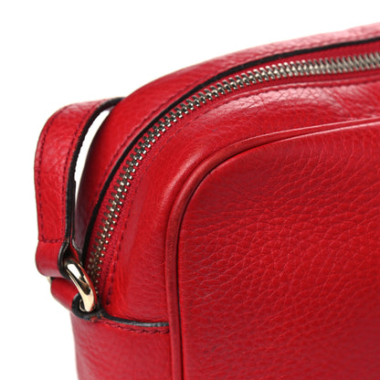 Gucci Pebbled Calfskin Small Soho Disco Bag Tabasco Red 11 of 16