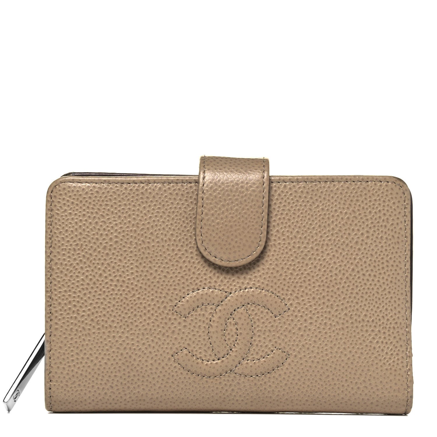 Chanel Caviar Timeless CC French Wallet Beige 1 of 7