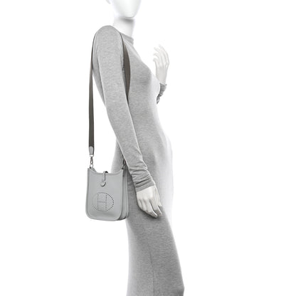 Hermes Taurillon Clemence Amazone Evelyne TPM Gris Perle Etain 2 of 10