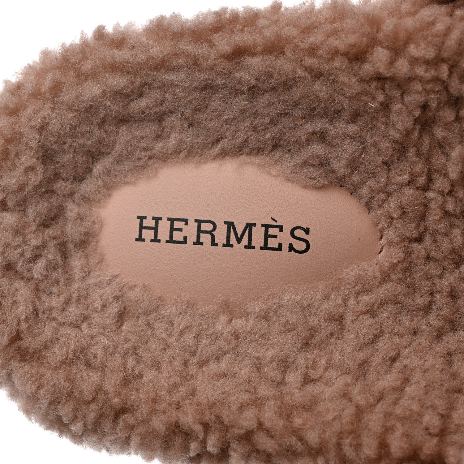 Hermes Woolskin Womens Chypre Sandals 40.5 Bois De Santal 7 of 12