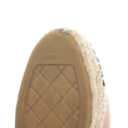 Chanel Lambskin CC Espadrilles 37 Beige Black 15 of 16