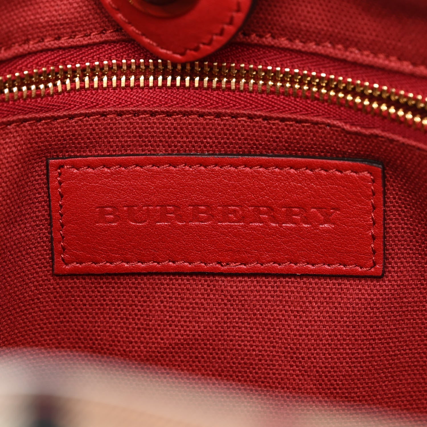Burberry Haymarket Check Small Canterbury Tote Military Red 6 of 9