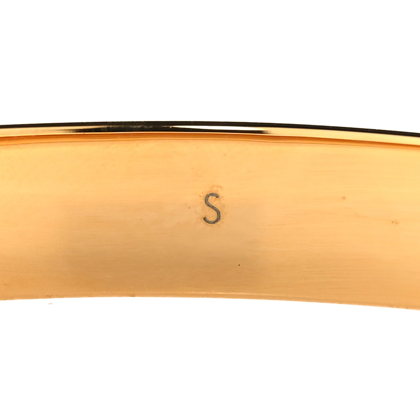 Brass Crystal Monogram Nanogram Strass Cuff S Gold