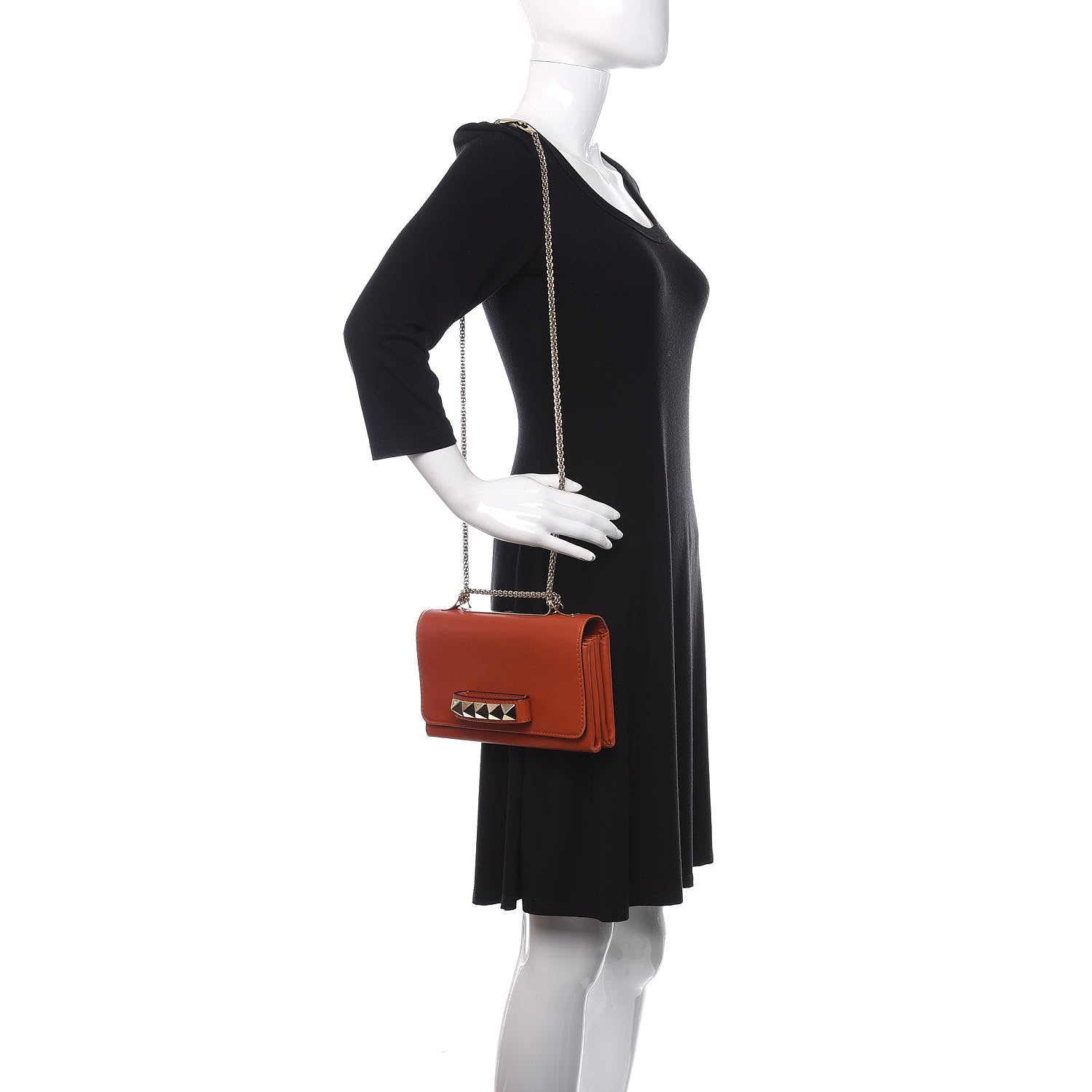 Valentino Garavani Nappa Va Va Voom Shoulder Bag Orange 2 of 14