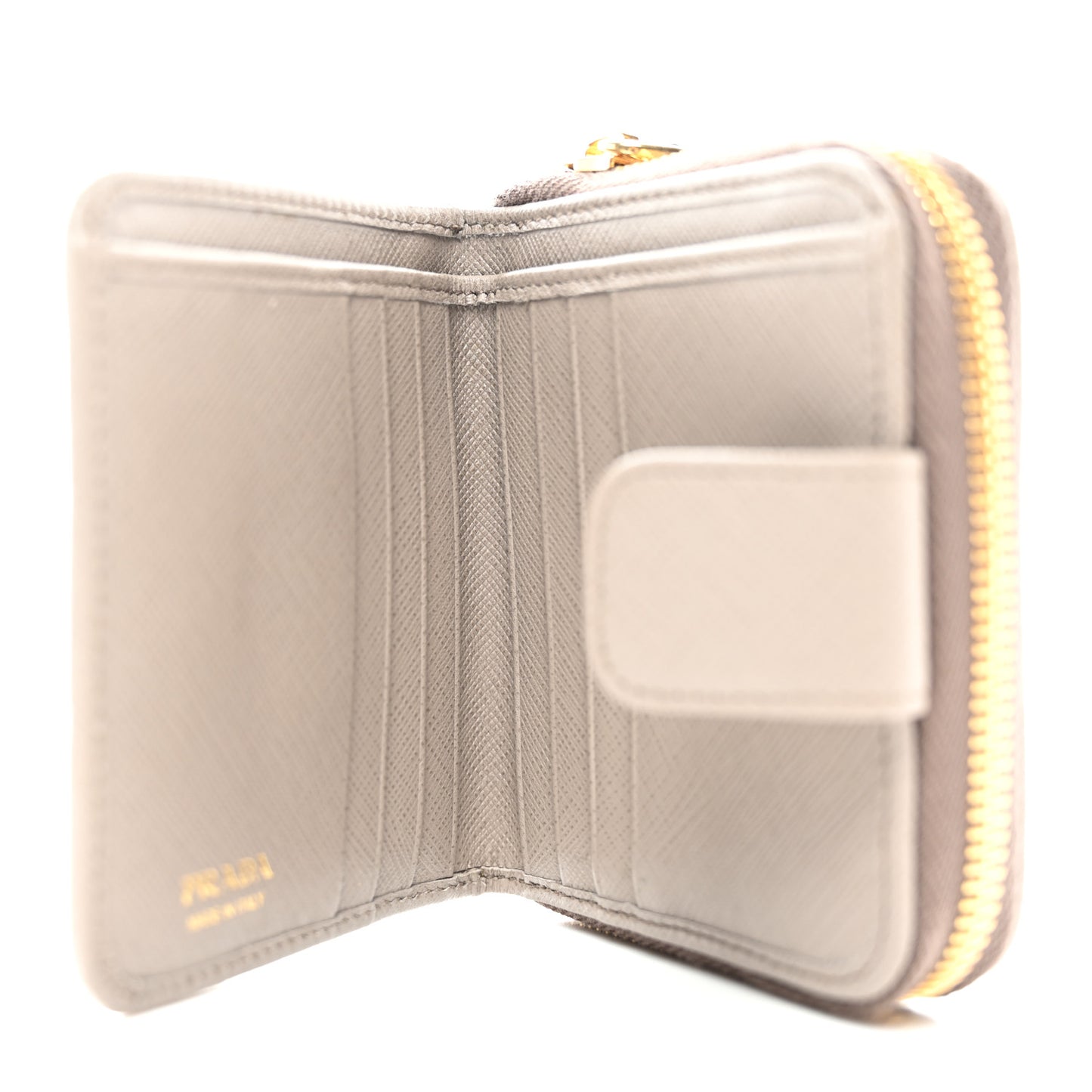 Saffiano Metal Compact Wallet Argilla