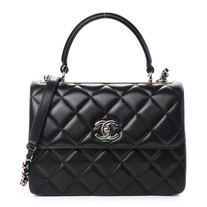 Chanel Lambskin Quilted Small Trendy CC Dual Handle Flap Bag Black 1 of 11