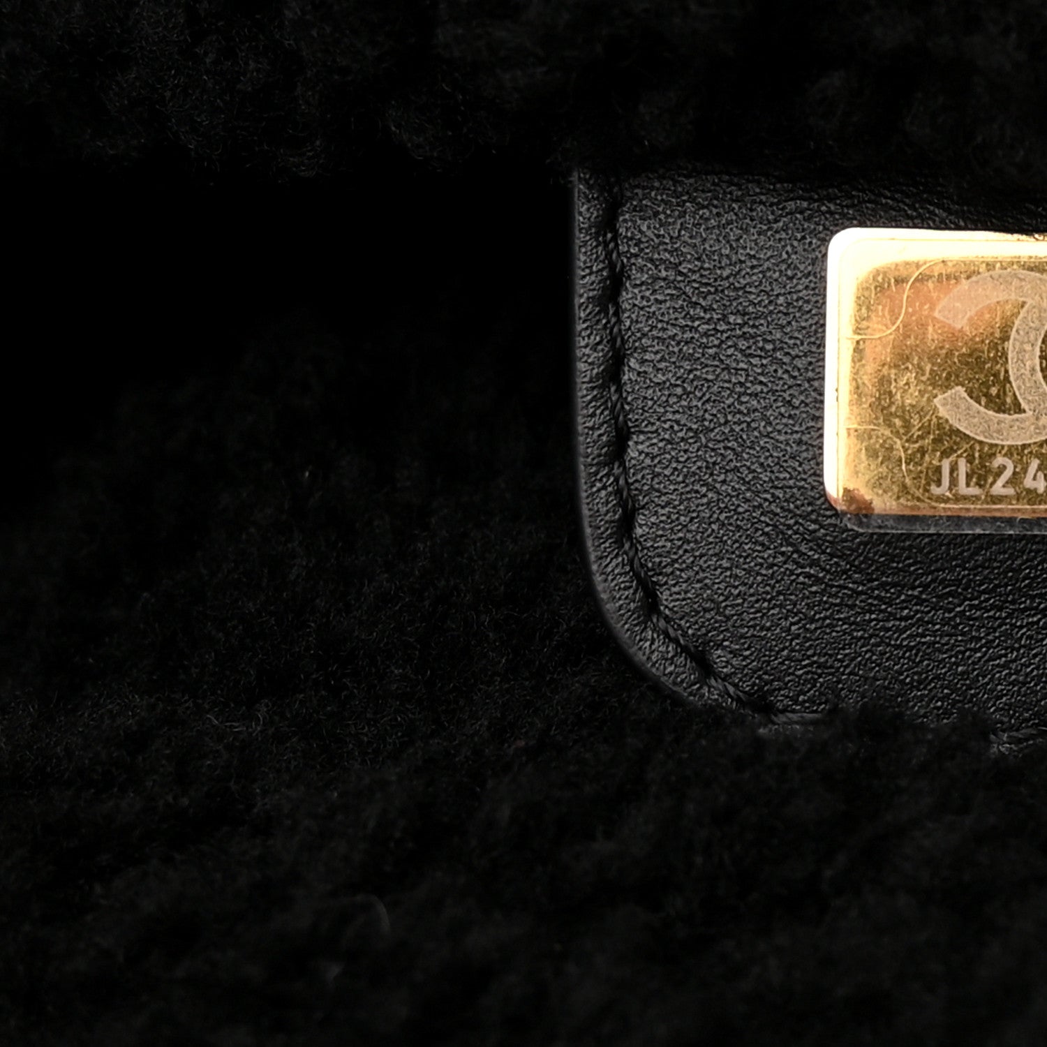 Chanel Shearling Aged Lambskin Quilted Small Chanel 22 Black 8 of 11