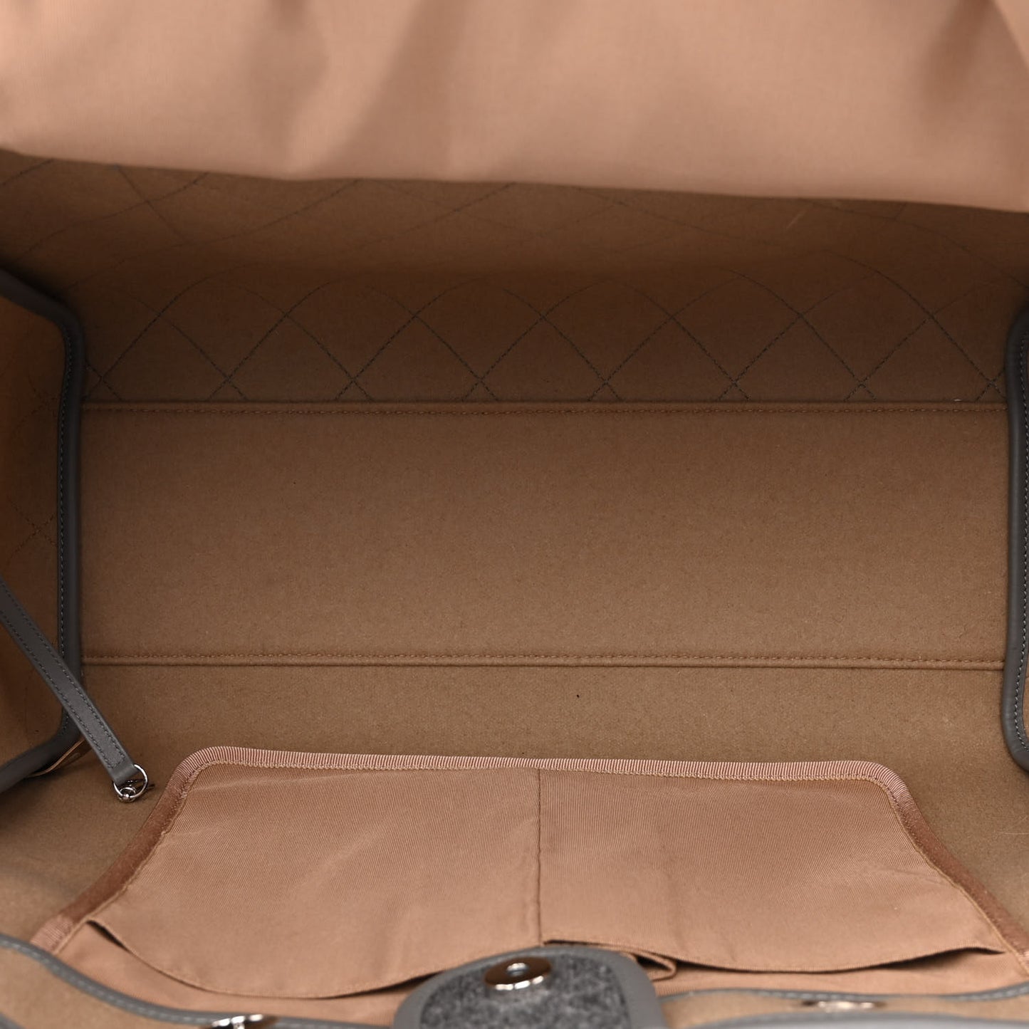 Wool Felt Large Deauville Tote Grey Beige