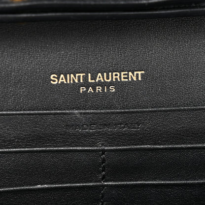 Saint Laurent Grain De Poudre Zodiac Print Small Monogram Kate Satchel Black Black 7 of 15