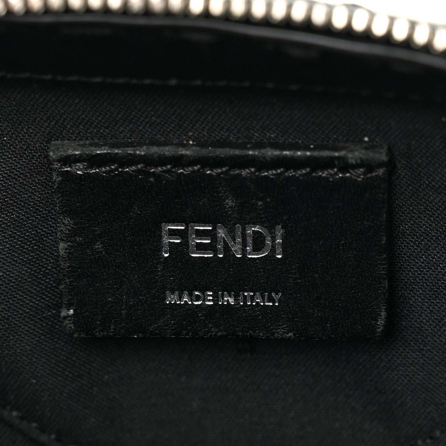 Recycled Fabric Jacquard Vitello Astro FF 1974 Mini Suitcase Bag Asfalto Black