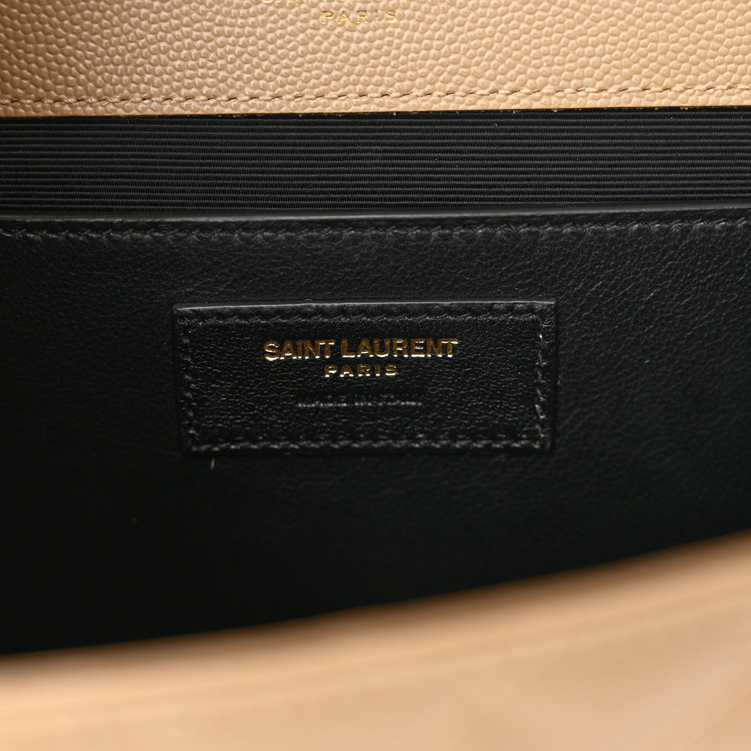 Saint Laurent Grain De Poudre Textured Mixed Matelasse Medium Triquilt Monogram Satchel Dark Latte 6 of 12