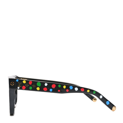 Louis Vuitton LV X YK Acetate Painted Dots Sunglasses Z1903W Black Multicolor 3 of 7