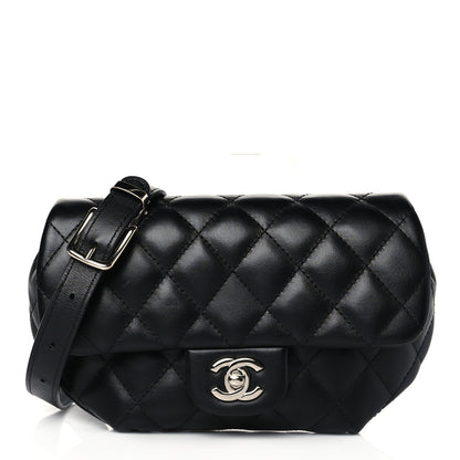 Chanel Calfskin Quilted CC Uniform Flap Belt Bag Black 1 of 21