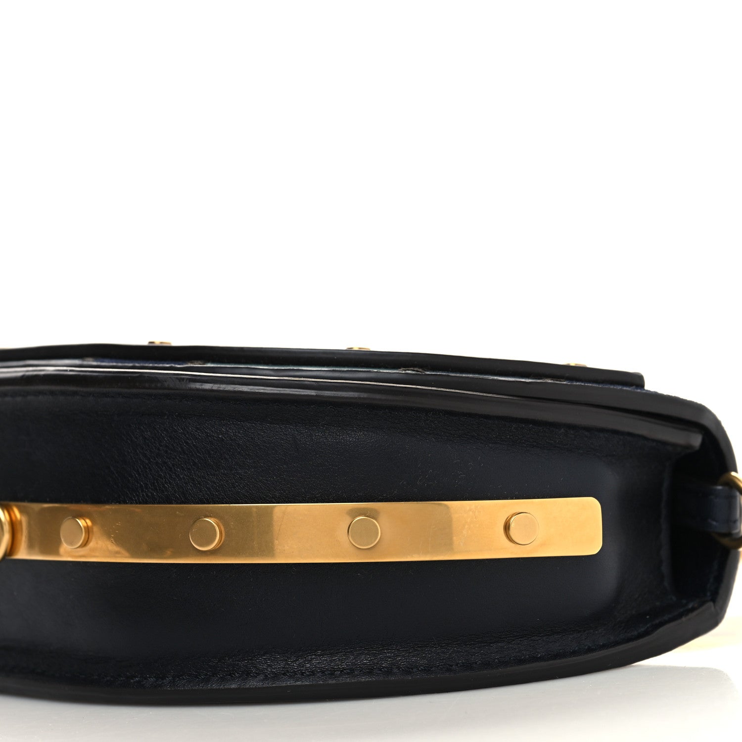 Chloe Calfskin Suede Patchwork Small Nile Bracelet Minaudiere Bag Dark Blue 10 of 10
