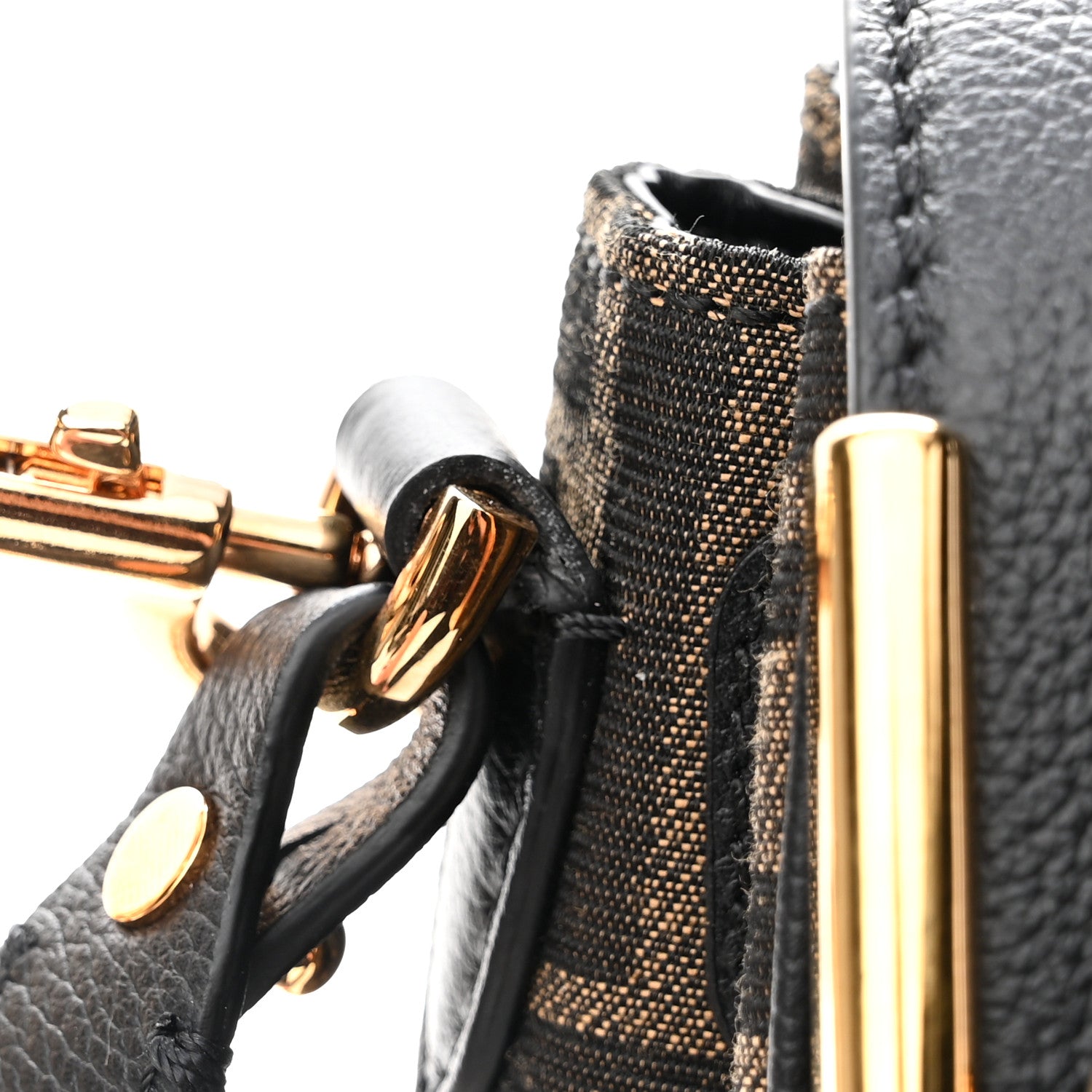 Versace X FENDI Grained Calfskin Fendace Medium La Medusa Top Handle Bag Black Brown 10 of 11