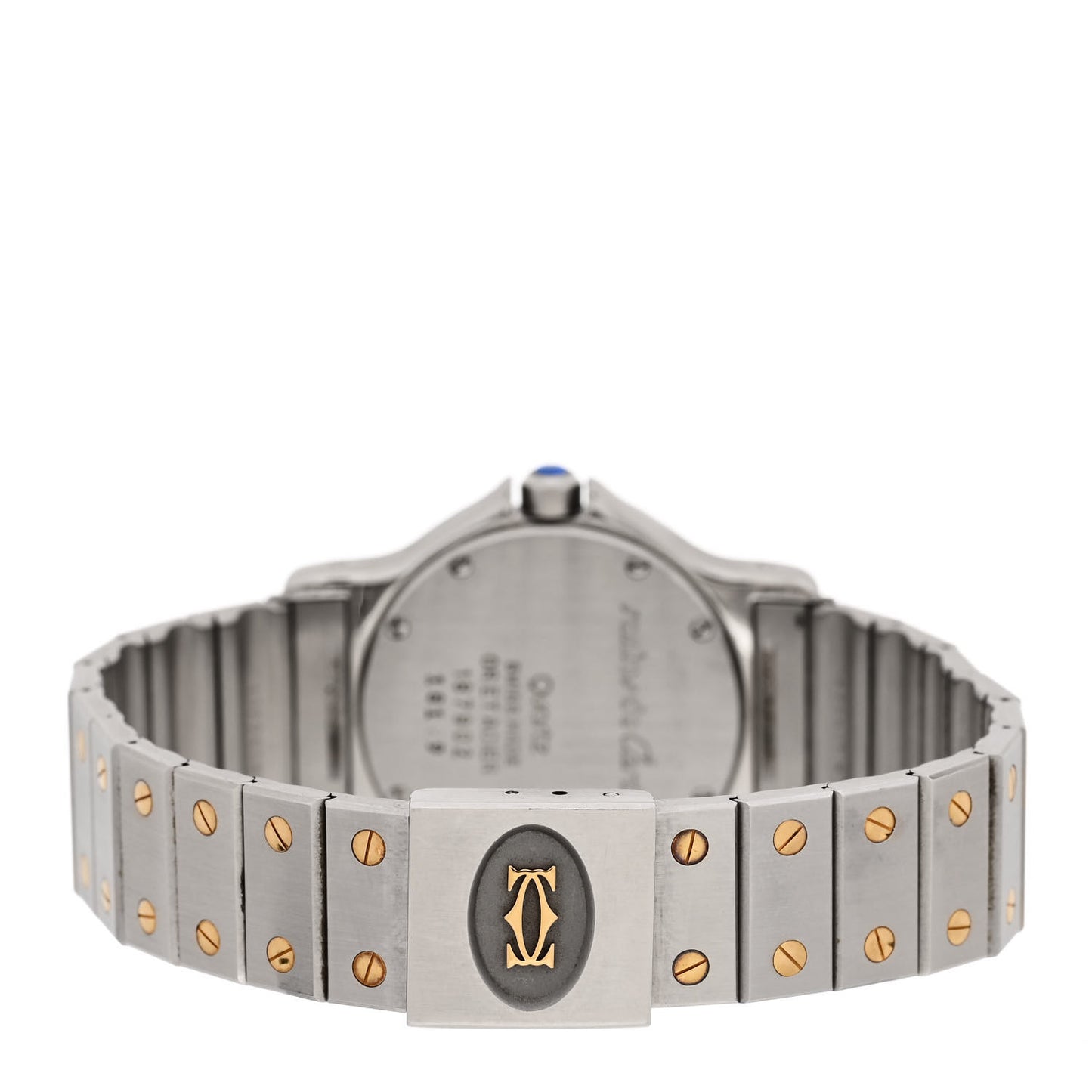 Stainless Steel 18K Yellow Gold 29mm Santos Octagon Quartz Watch