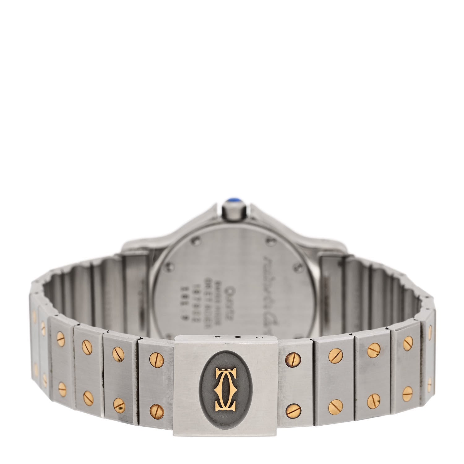 Cartier Stainless Steel 18K Yellow Gold 29mm Santos Octagon Quartz Watch 3 of 6