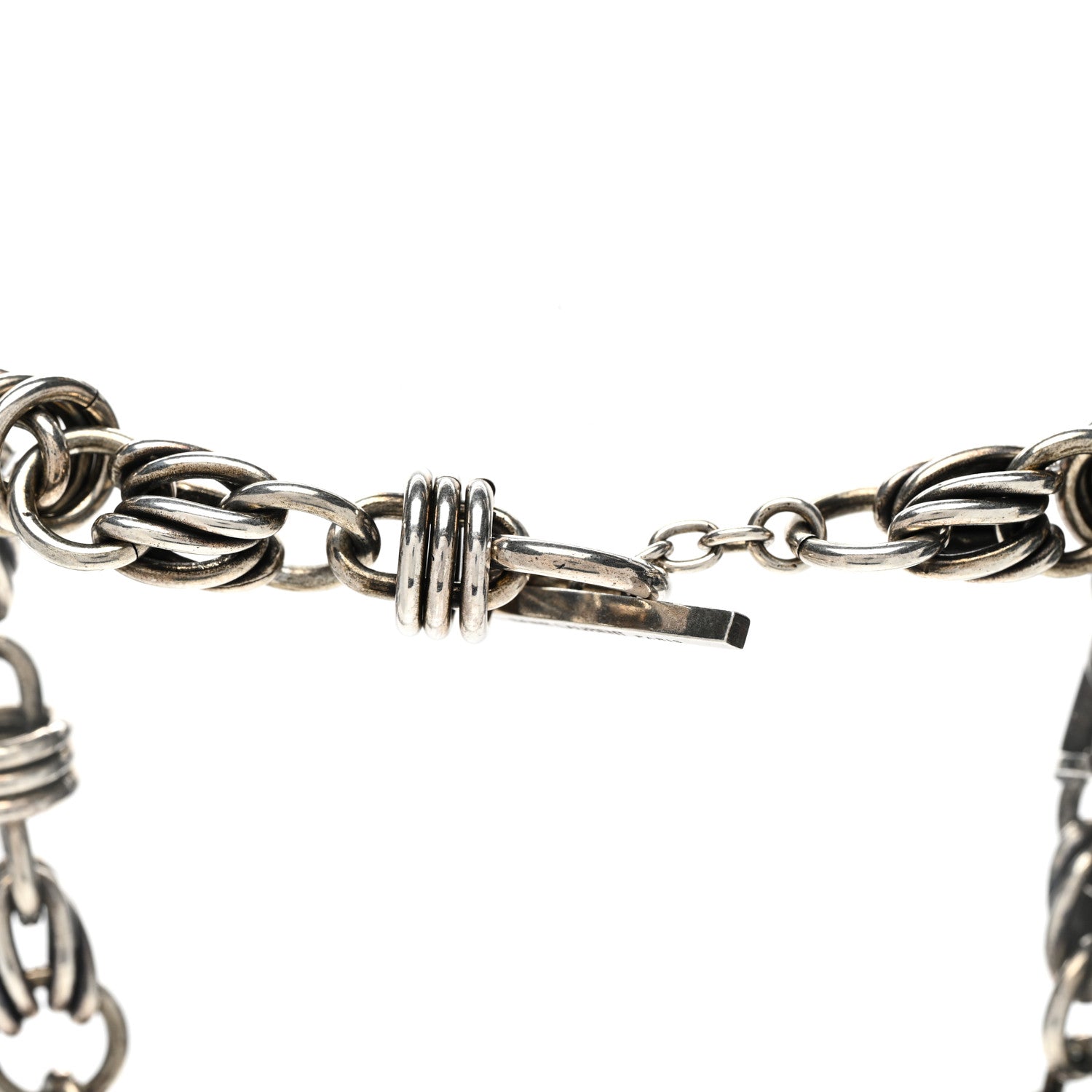 Saint Laurent Chunky Chain Necklace Oxidized Silver 4 of 6