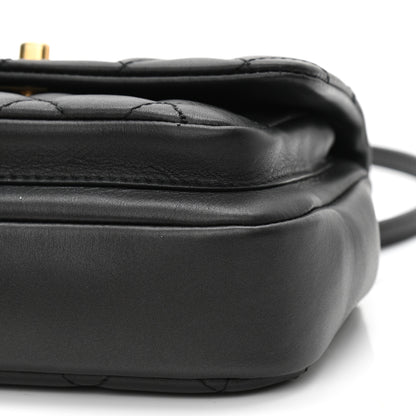 Chanel Calfskin Quilted Top Handle Flap Black 10 of 11