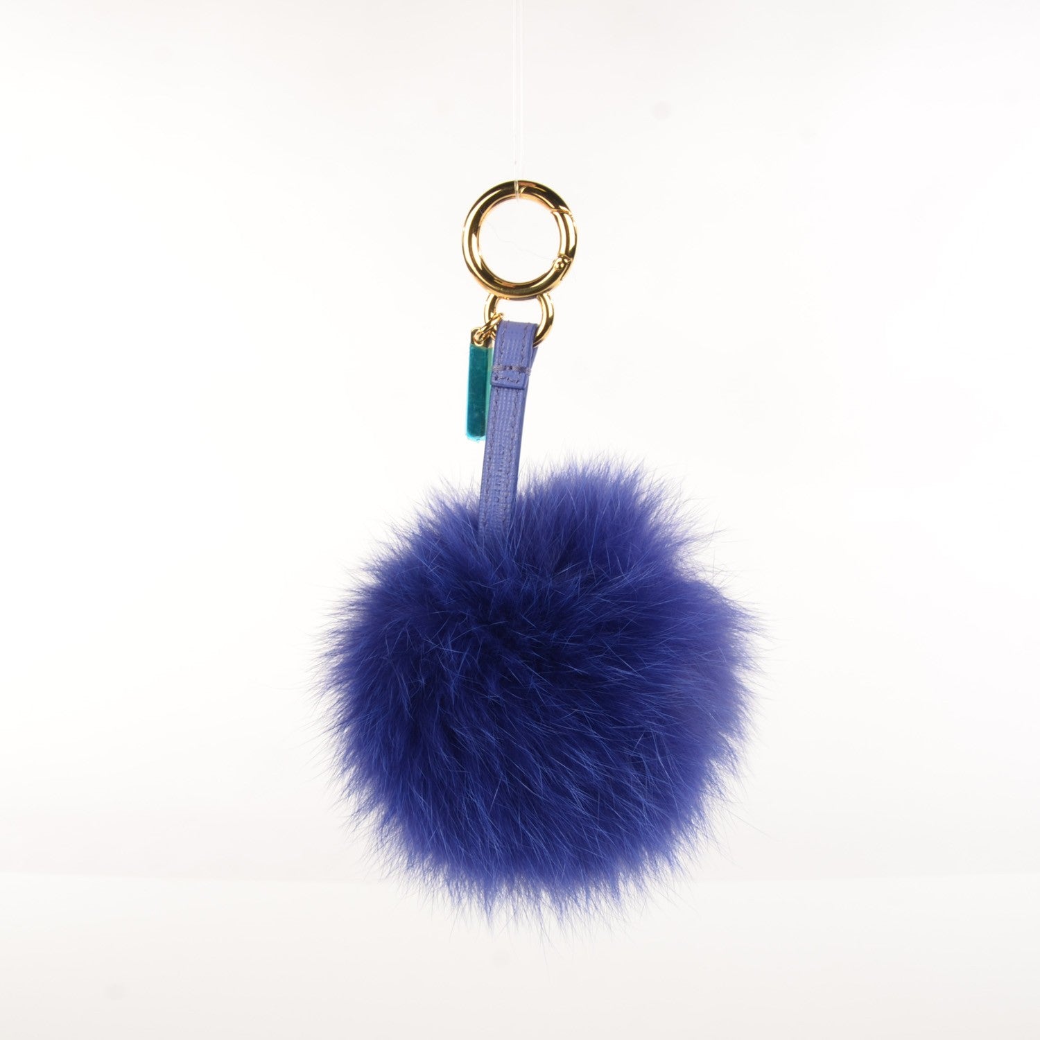 Fendi Fox Fur Pom Pom Bag Charm Berry 3 of 7