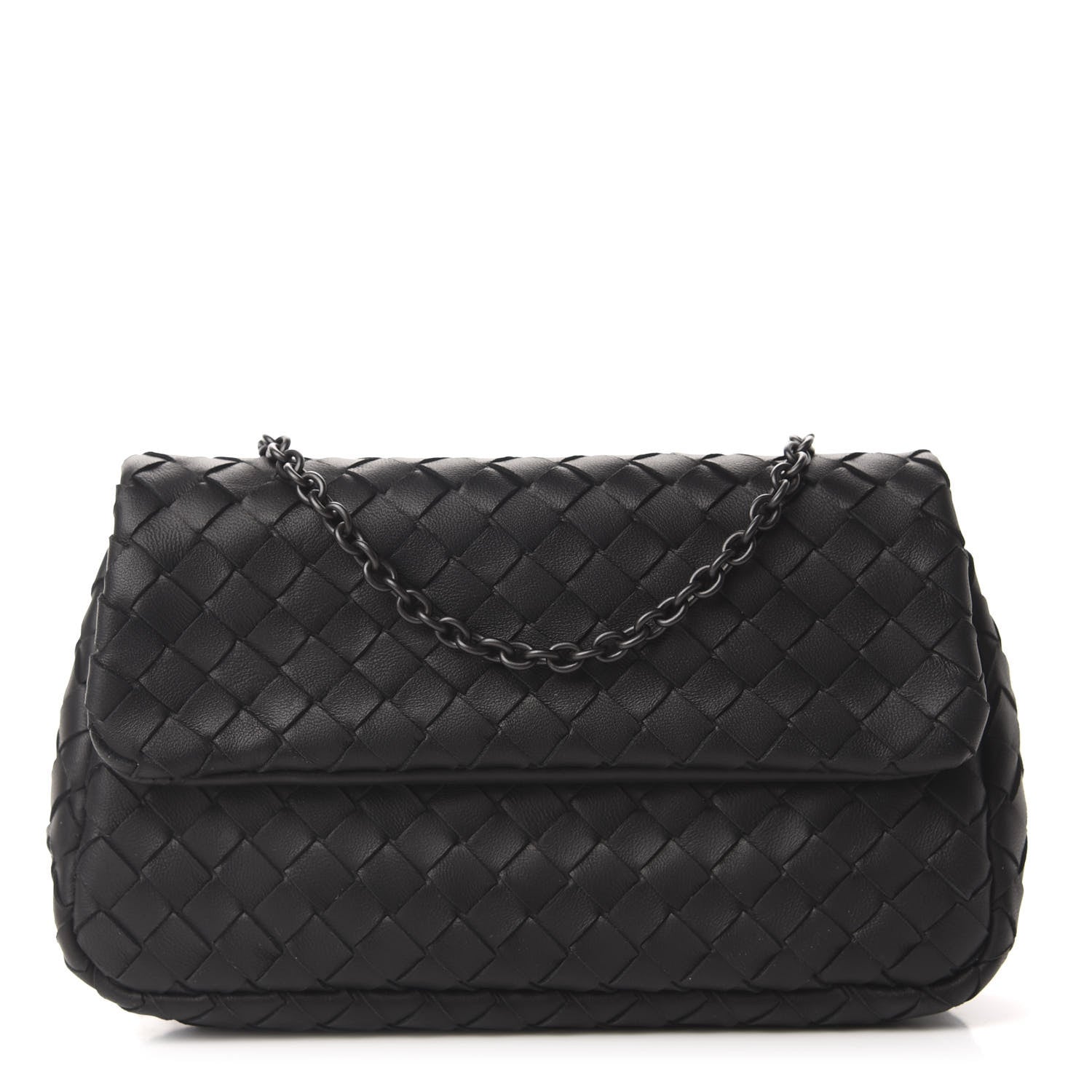 Bottega Veneta Nappa Intrecciato Mini Messenger Bag Black 1 of 10