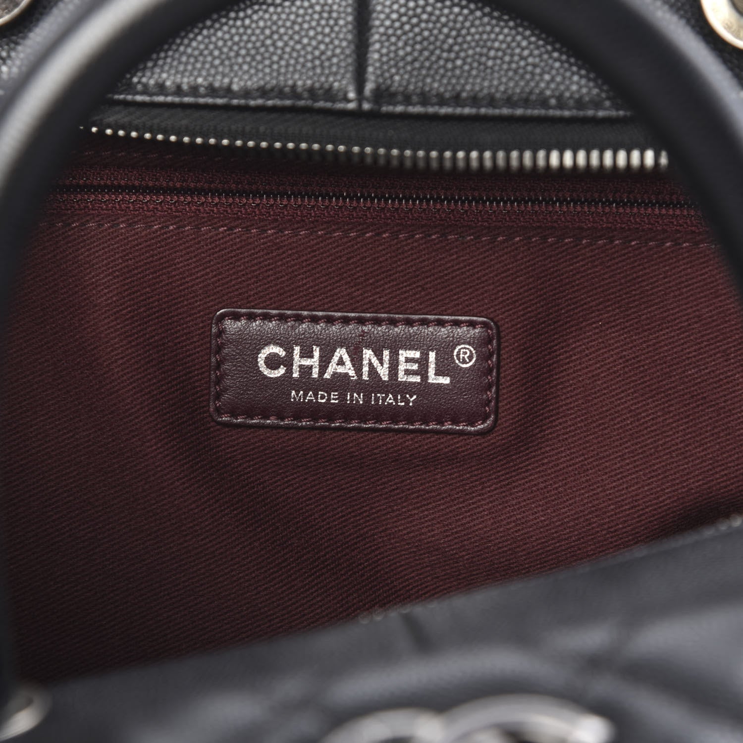 Chanel Caviar Quilted Large Coco Handle Bowling Bag Black 5 of 9