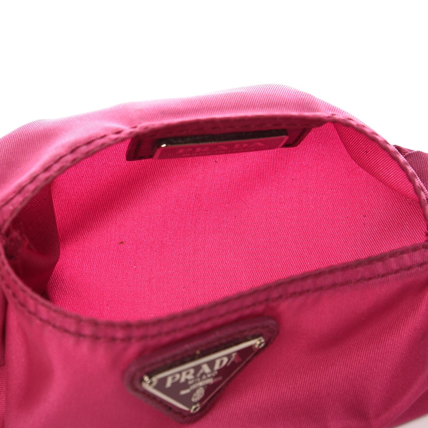 Tessuto Nylon Cosmetic Pouch Bag Dalia Pink