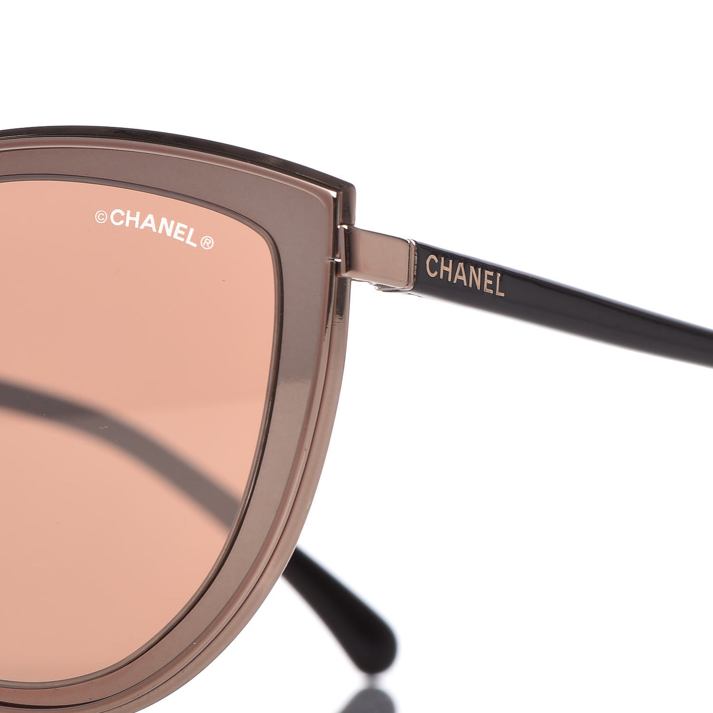 Metal Cat Eye Sunglasses 4222 Pink Gold