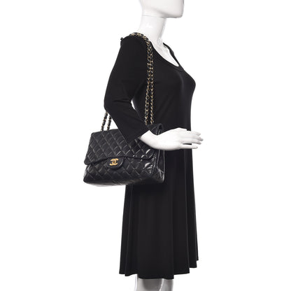 Chanel Lambskin Quilted Jumbo Single Flap Black 2 of 24