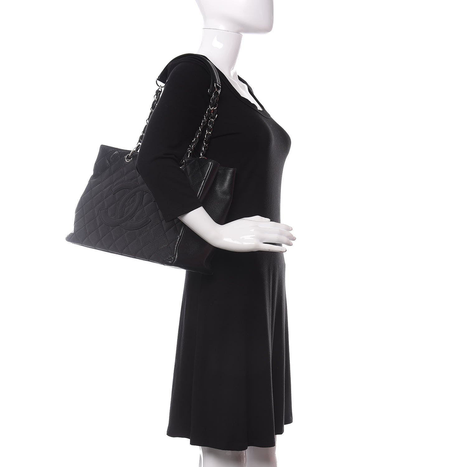 Chanel Caviar Quilted Grand Shopping Tote GST Black 2 of 13
