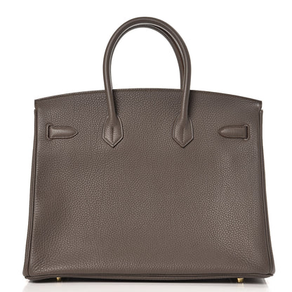 Hermes Togo Birkin 35 Etain 5 of 33
