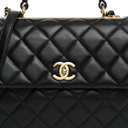 Chanel Lambskin Quilted Medium Trendy CC Flap Dual Handle Bag Black 7 of 9