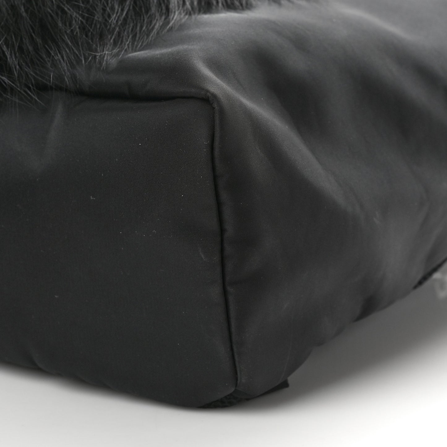 Nylon Vitello Century Mink Fox Goat Fur Studded Karlito Backpack Black Multicolor
