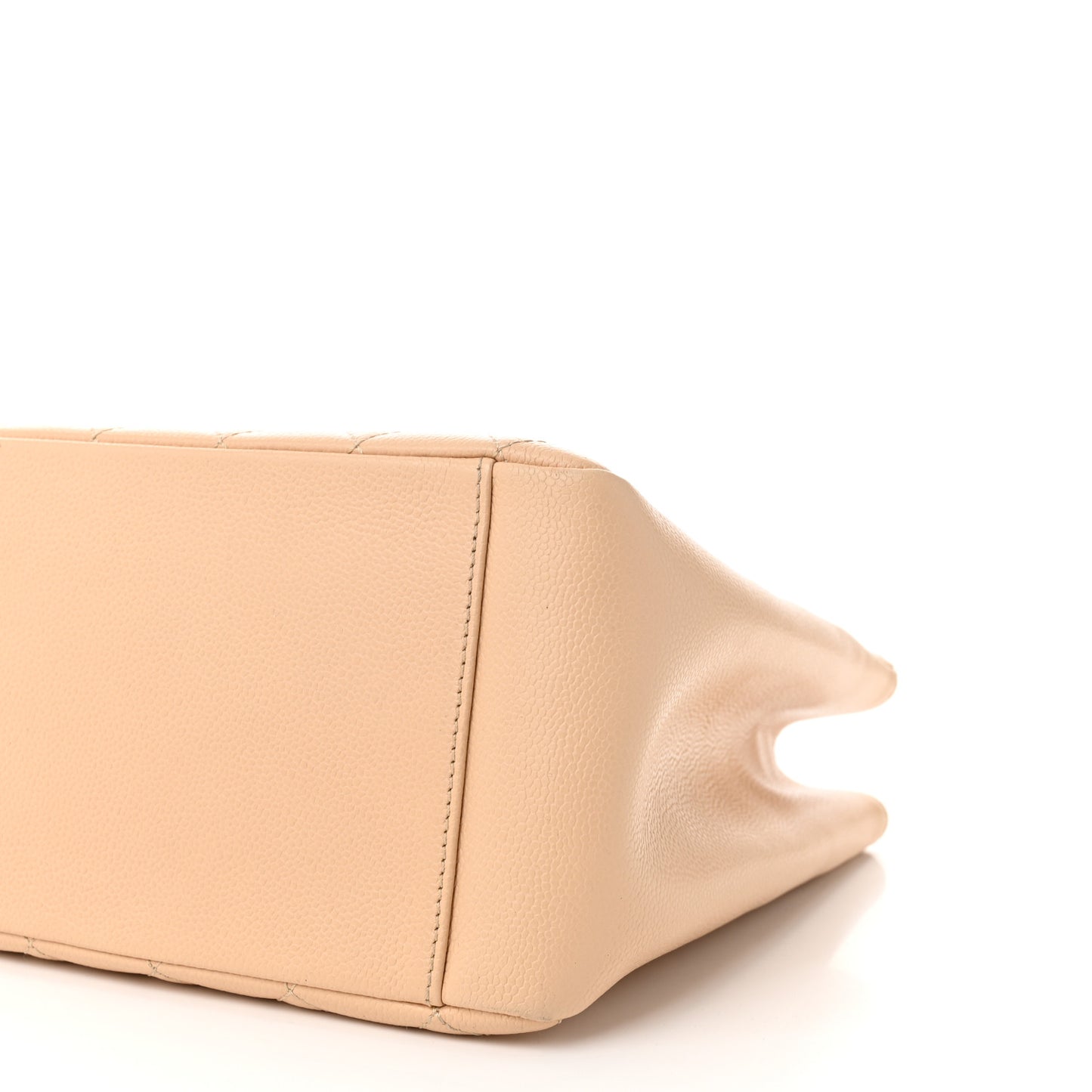 Caviar Quilted Grand Shopping Tote GST Beige Clair