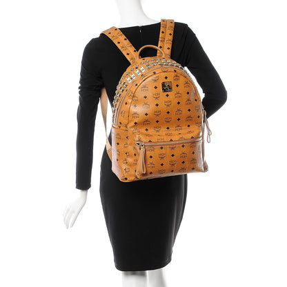 MCM Visetos Crown Stud Medium Stark Backpack Cognac 2 of 8