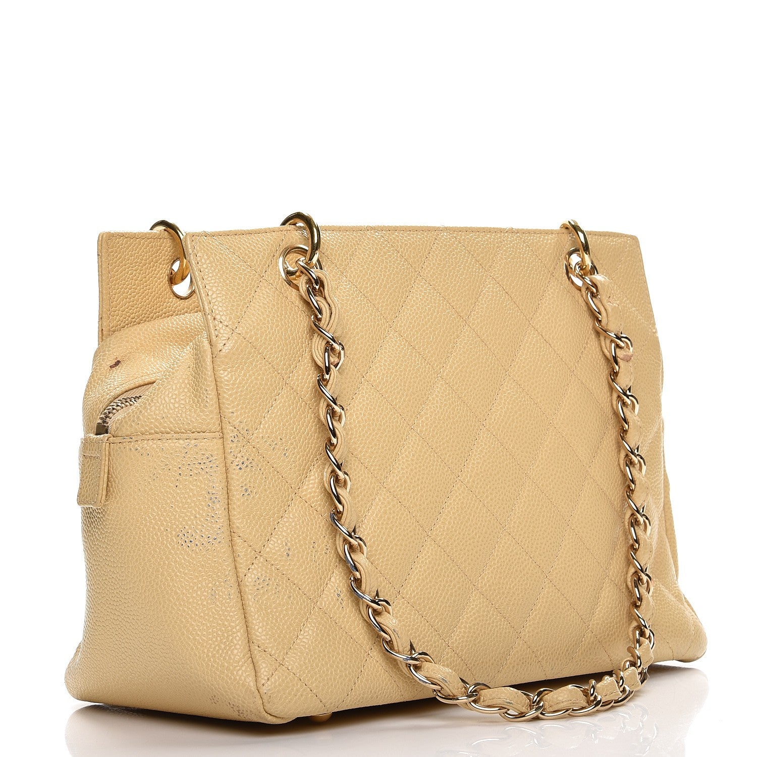 Chanel Caviar Quilted Petit Timeless Tote PTT Beige 3 of 16