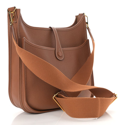 Hermes Taurillon Clemence Evelyne III PM Gold 3 of 12