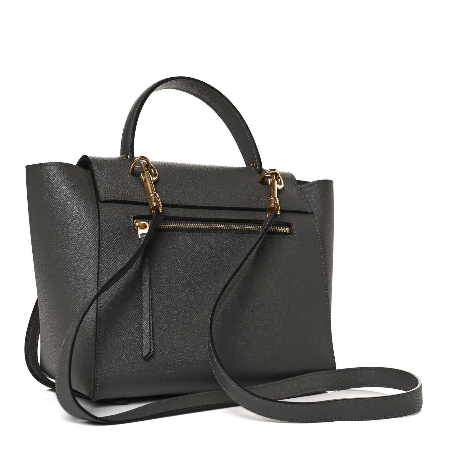 Grained Calfskin Micro Belt Bag Grey