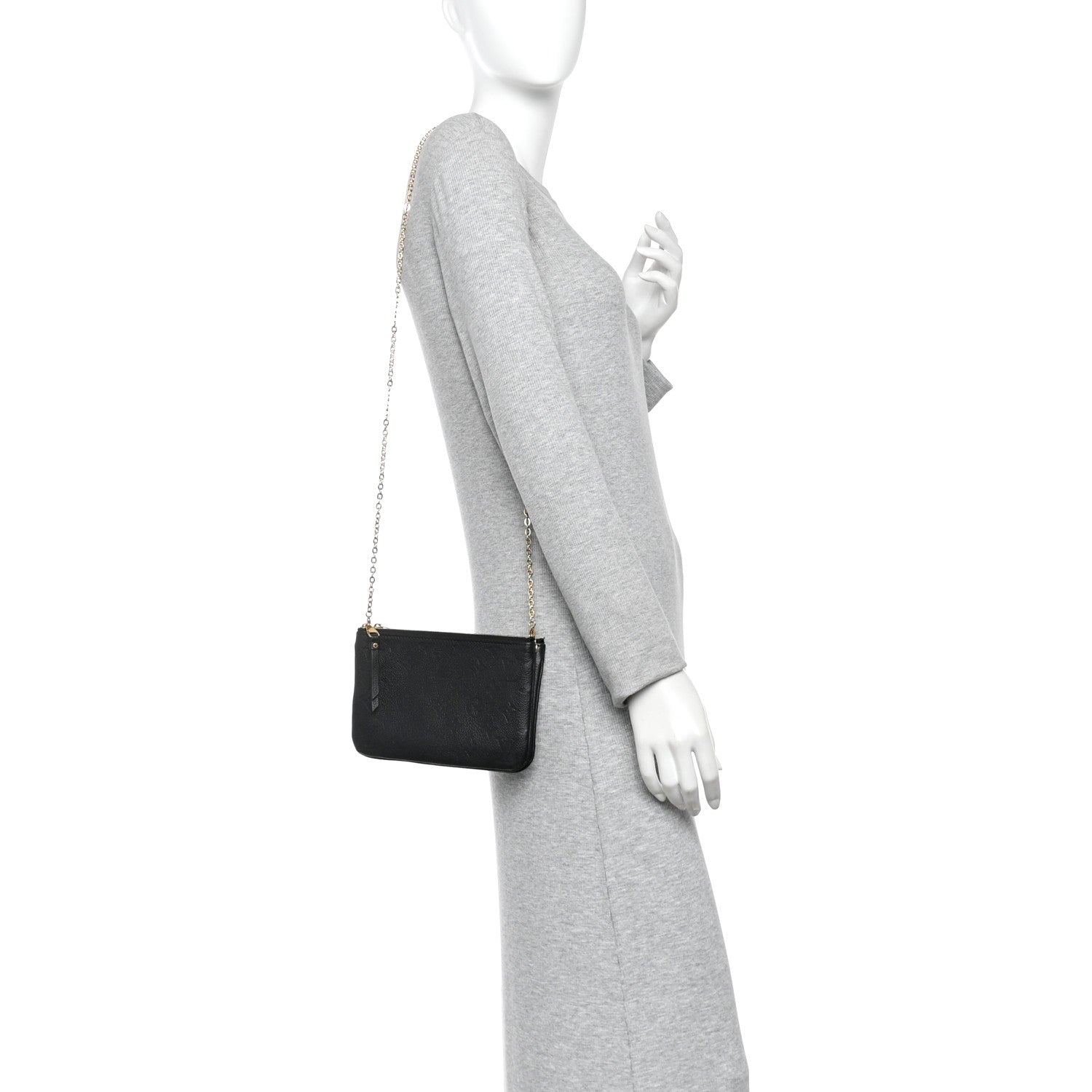 Louis Vuitton Empreinte Double Zip Pochette Black 2 of 11