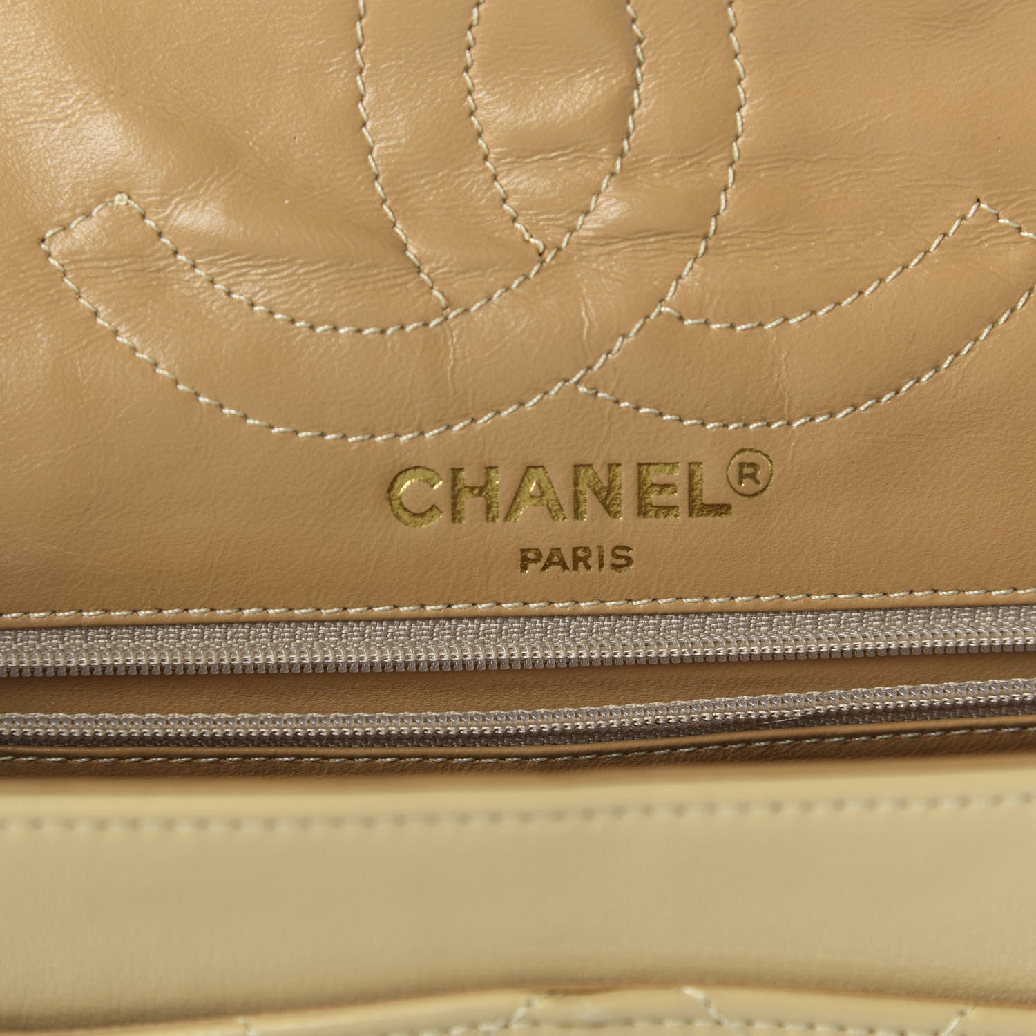 Chanel Lambskin Quilted Medium Double Flap Beige 8 of 12