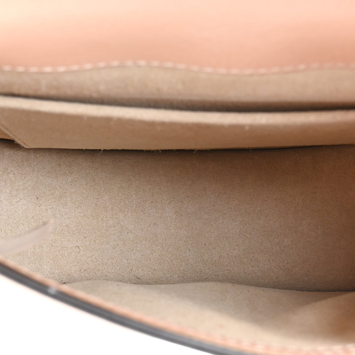 Calfskin Suede Small Nile Bracelet Bag Biscotti Beige
