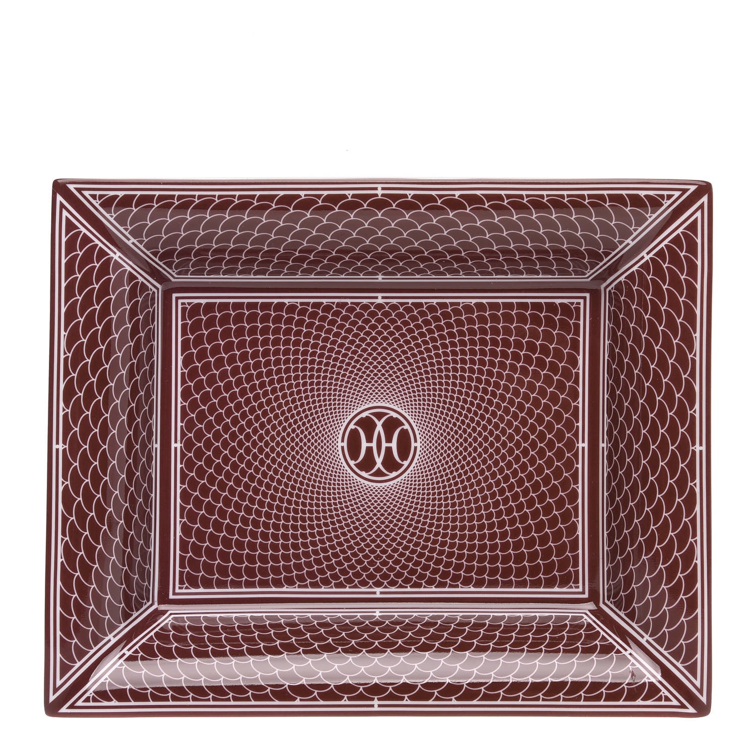 Hermes Porcelain H Deco Change Tray Rouge 1 of 6