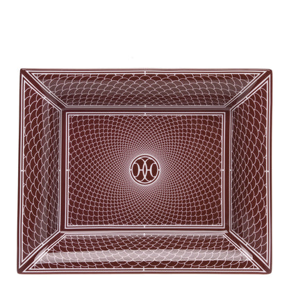 Hermes Porcelain H Deco Change Tray Rouge 1 of 6