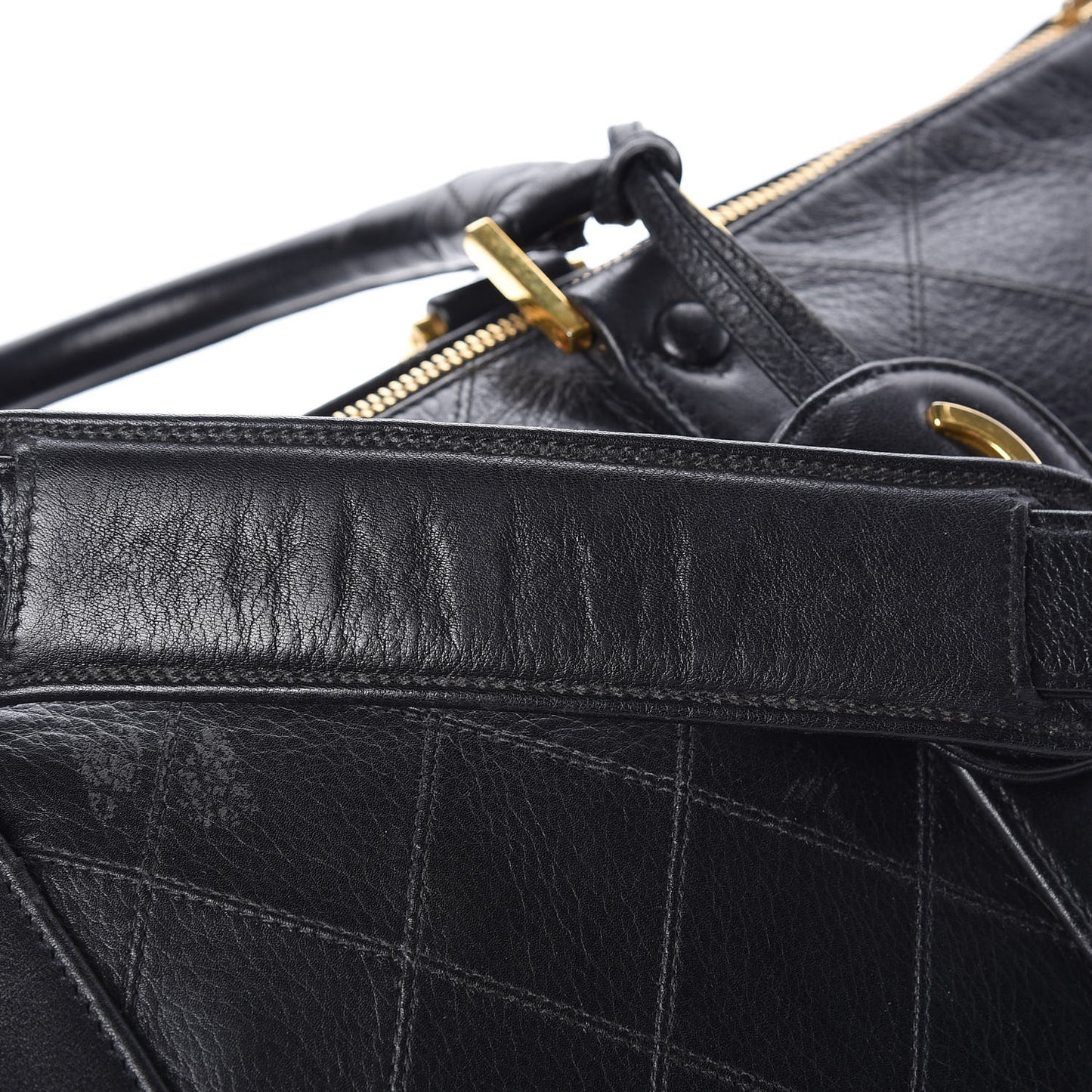 Calfskin Stitched CC Boston Black