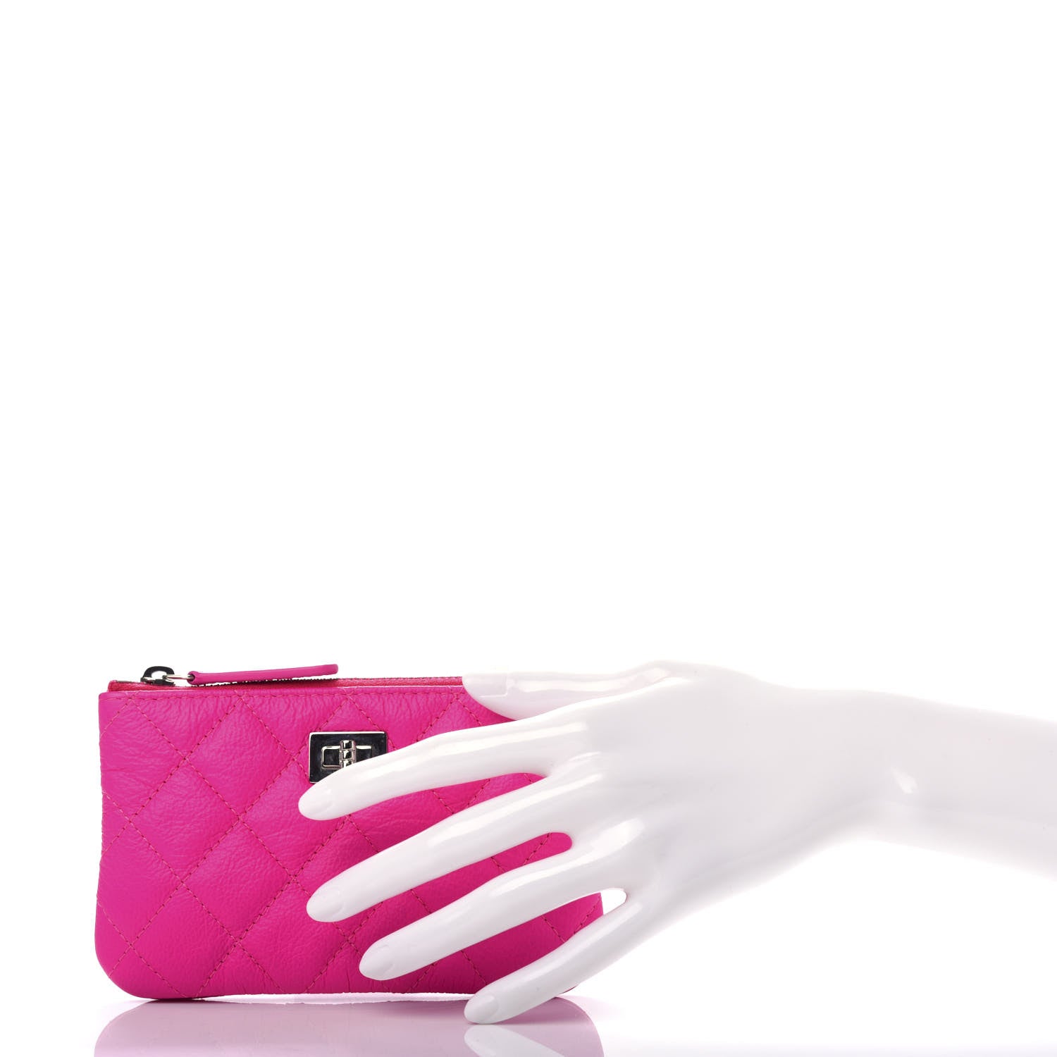 Chanel Goatskin Quilted Small Reissue Cosmetic Case Pink 2 of 8