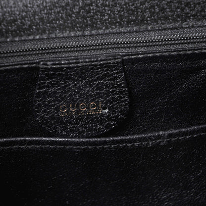 Gucci Calfskin Bamboo Small Top Handle Bag Black 6 of 7