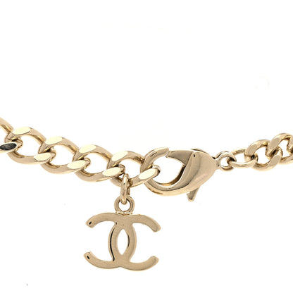 Chanel Crystal CC Chain Links Choker Necklace Gold 5 of 7