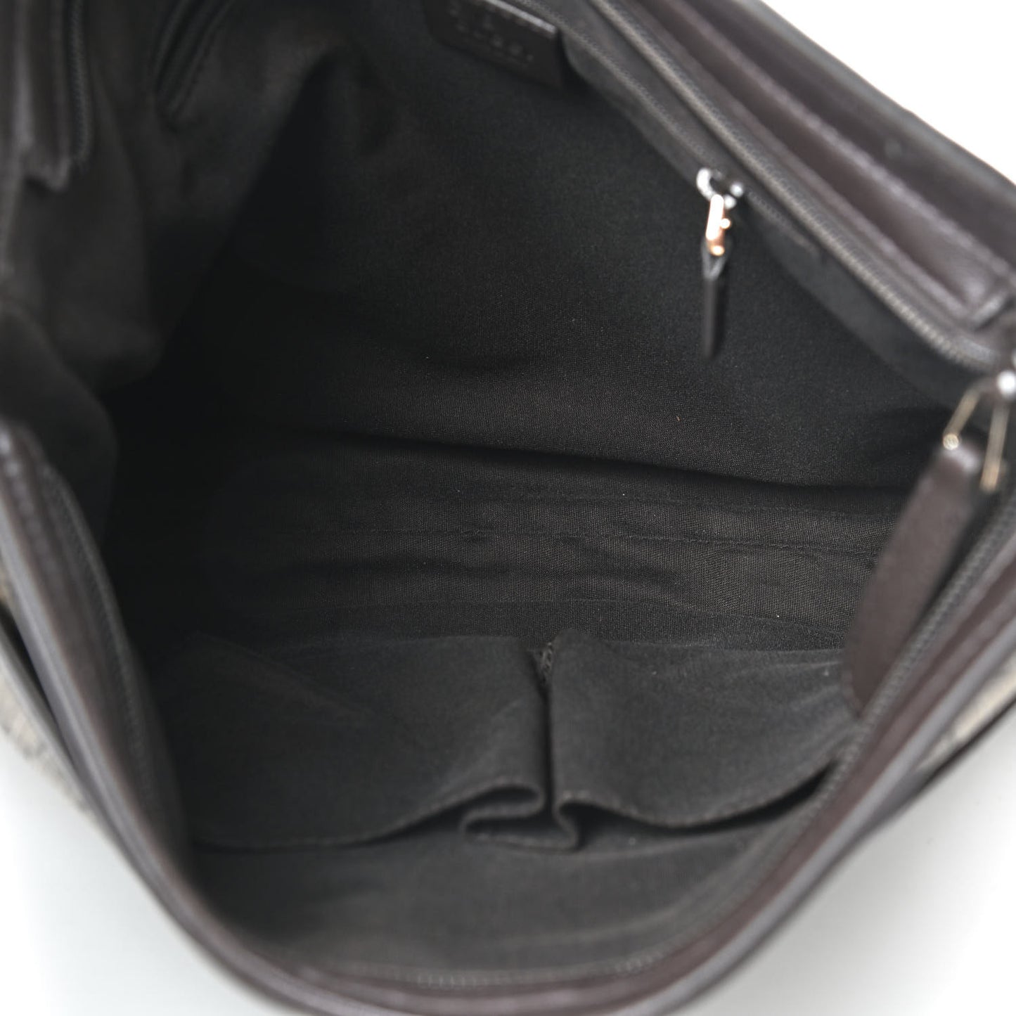 GG Supreme Monogram Web Flat Messenger Bag Dark Brown